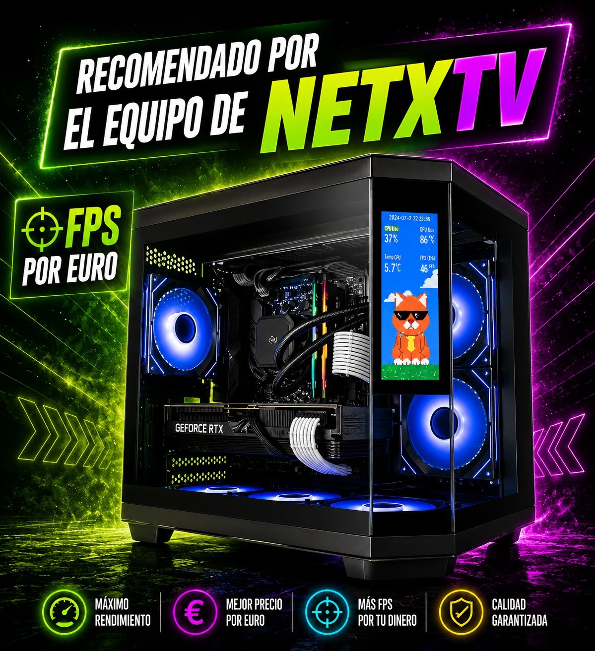 (35) Ordenador Gaming AMD Ryzen 7 9800X3D / 32GB / 1TB SSD / RTX 5070 Ti + Windows 11 Pro