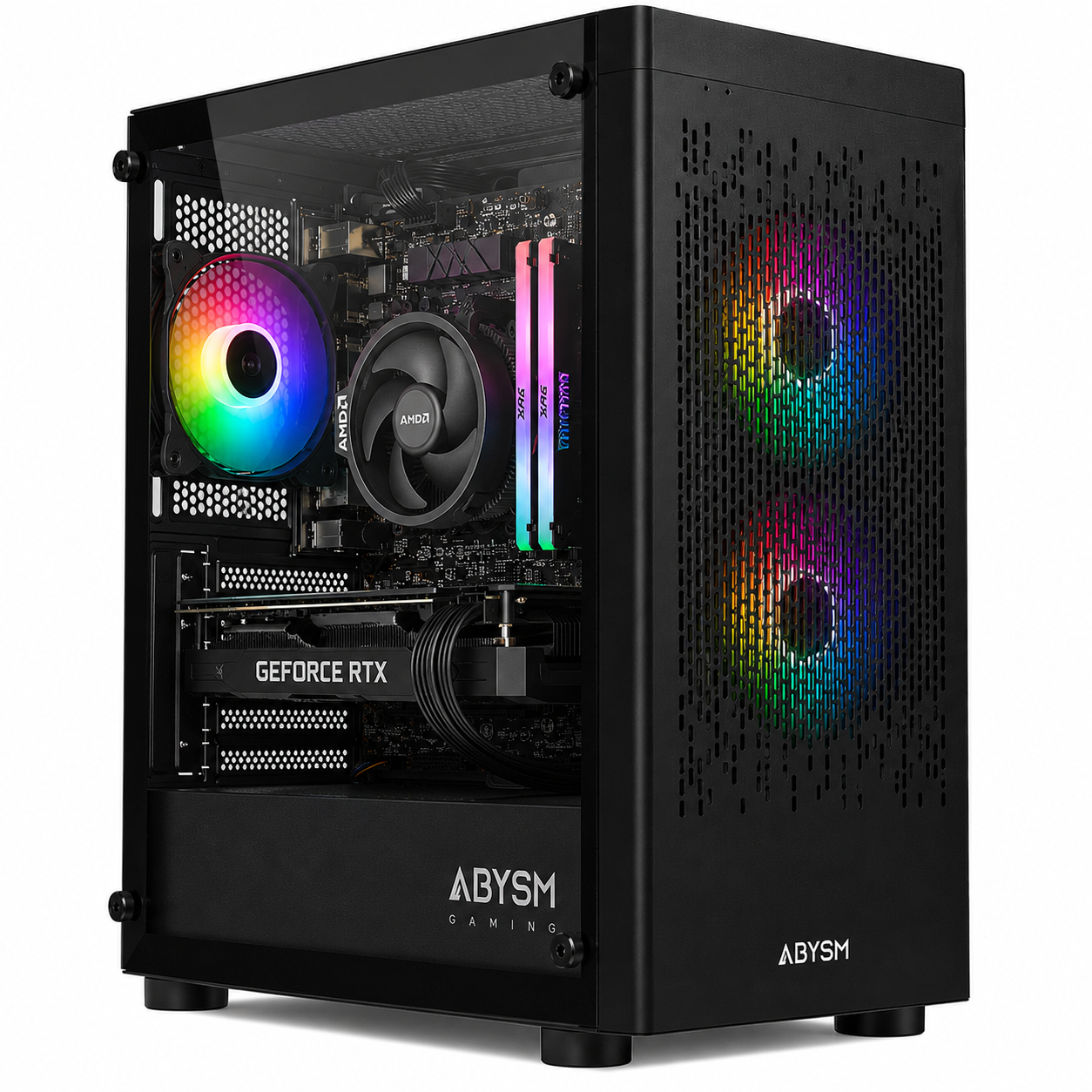 (Ordenador gaming AMD Ryzen 5 5500 con RTX 5060, 32 GB RAM y SSD de 1 TB