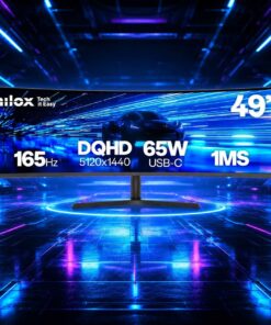 Monitor Nilox NXM49CRVDC2 49" Dual QHD 165Hz VA Curvo Altavoces Ajuste altura