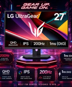 Monitor LG UltraGear 27G610A-B 27" QHD 200Hz IPS FreeSync Premium HDR400 1 ms regulable