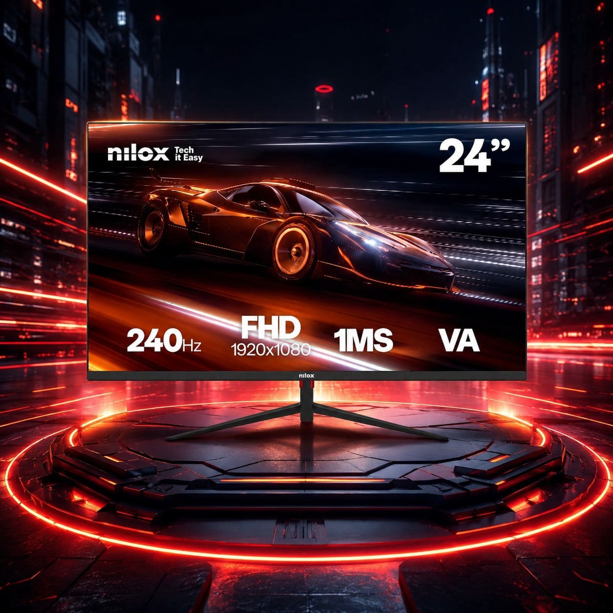 Nilox NXM24FHD2401 23.8" LED VA FullHD 240Hz 1ms FreeSync Monitor Gaming