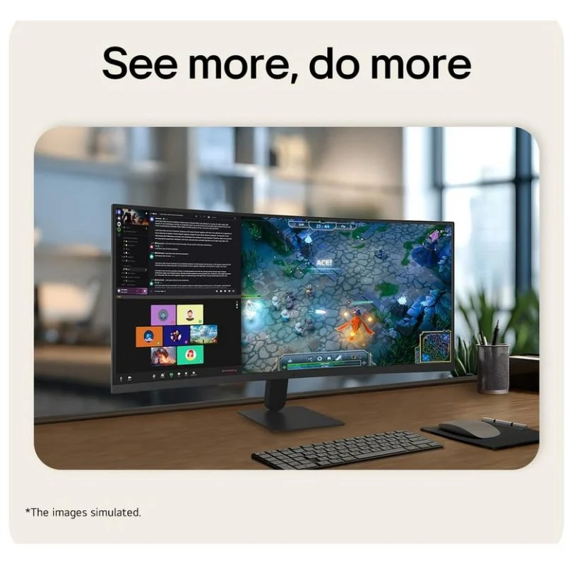 Monitor LG 34U601B-B 34" UltraWide WQHD 120Hz VA Curvo FreeSync Premium HDR10 - Imagen 5