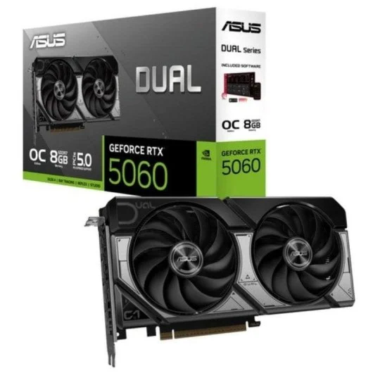 Tarjeta Gráfica ASUS Dual GeForce RTX 5060 OC | 8 GB GDDR7 | DUAL-RTX5060-O8G