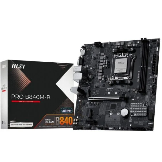 Placa Base MSI PRO B840M-B | AM5 | DDR5 | 2.5G LAN | micro ATX
