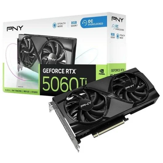 Tarjeta Gráfica PNY GeForce RTX 5060 Ti OC | 8 GB GDDR7 | Dual Fan