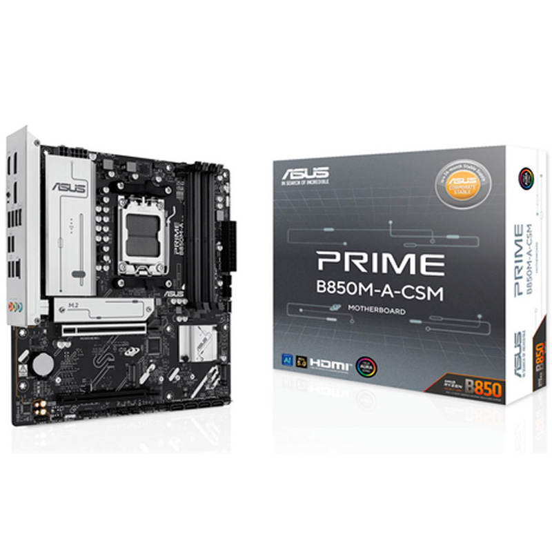 Placa Base ASUS PRIME B850M-A-CSM | AM5 | DDR5 | PCIe 5.0 | micro ATX